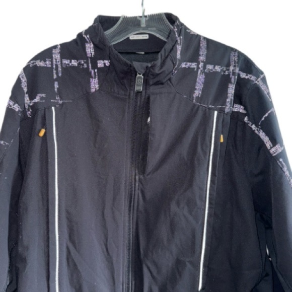 Rare Lululemon Cycling Jacket Black Zip Closure Reflective Pockets Compass Med - Picture 13 of 13